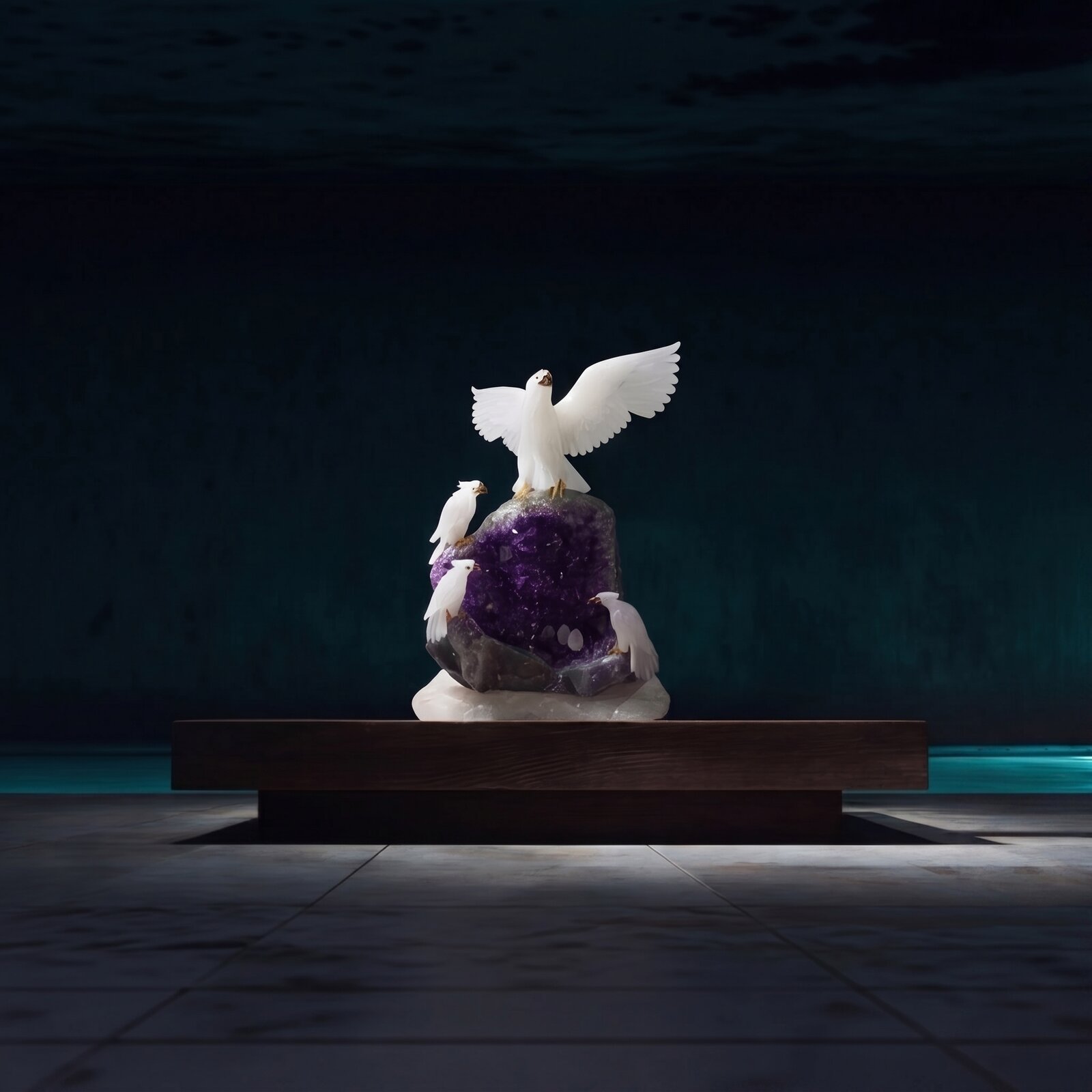 Alba Bianca — White Quartz, full spread